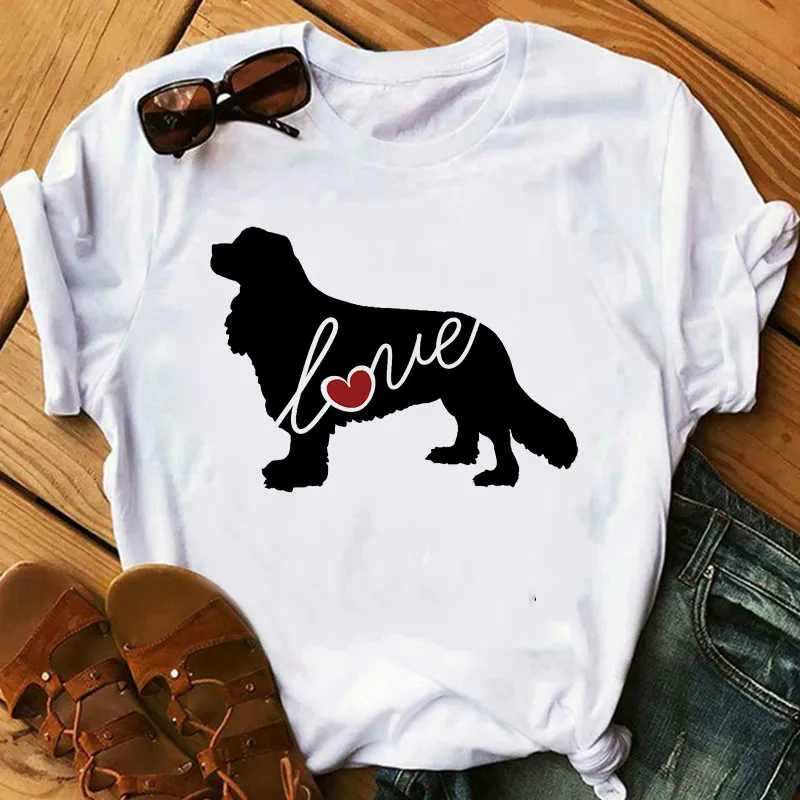 Harajuku kawaii funny Cavalier King Charles spaniel mom print tshirt femme graphic tees women dog lover gift female t-shirts