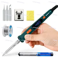 200-600℃ Electric Soldering Iron 220V 120W Soldering Iron Repair Soldering Tool Set LED Digital Display Adjustable Temperature