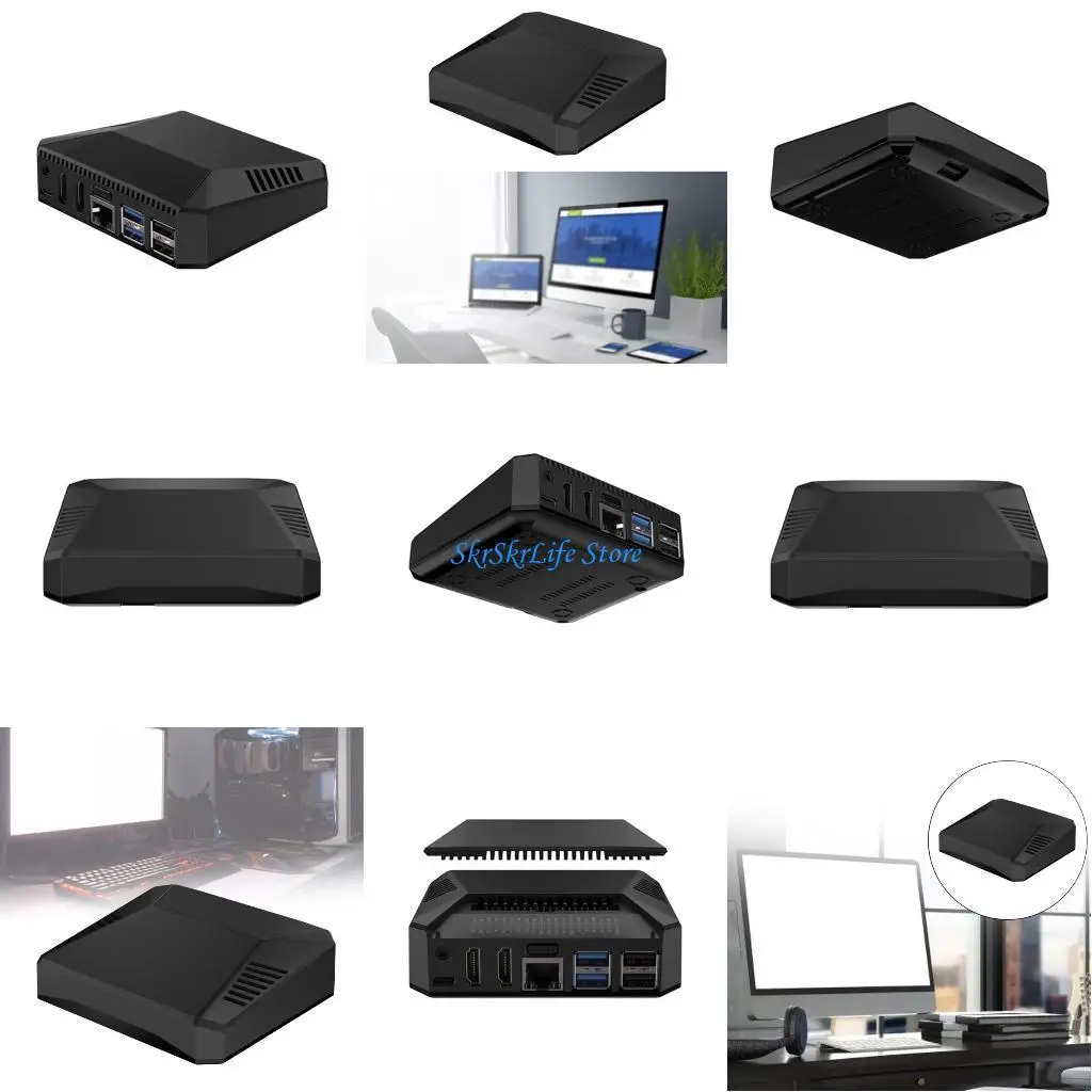 

E65E Aluminum Heat Sink Argon Case Enclosure with Fan for Pi 5