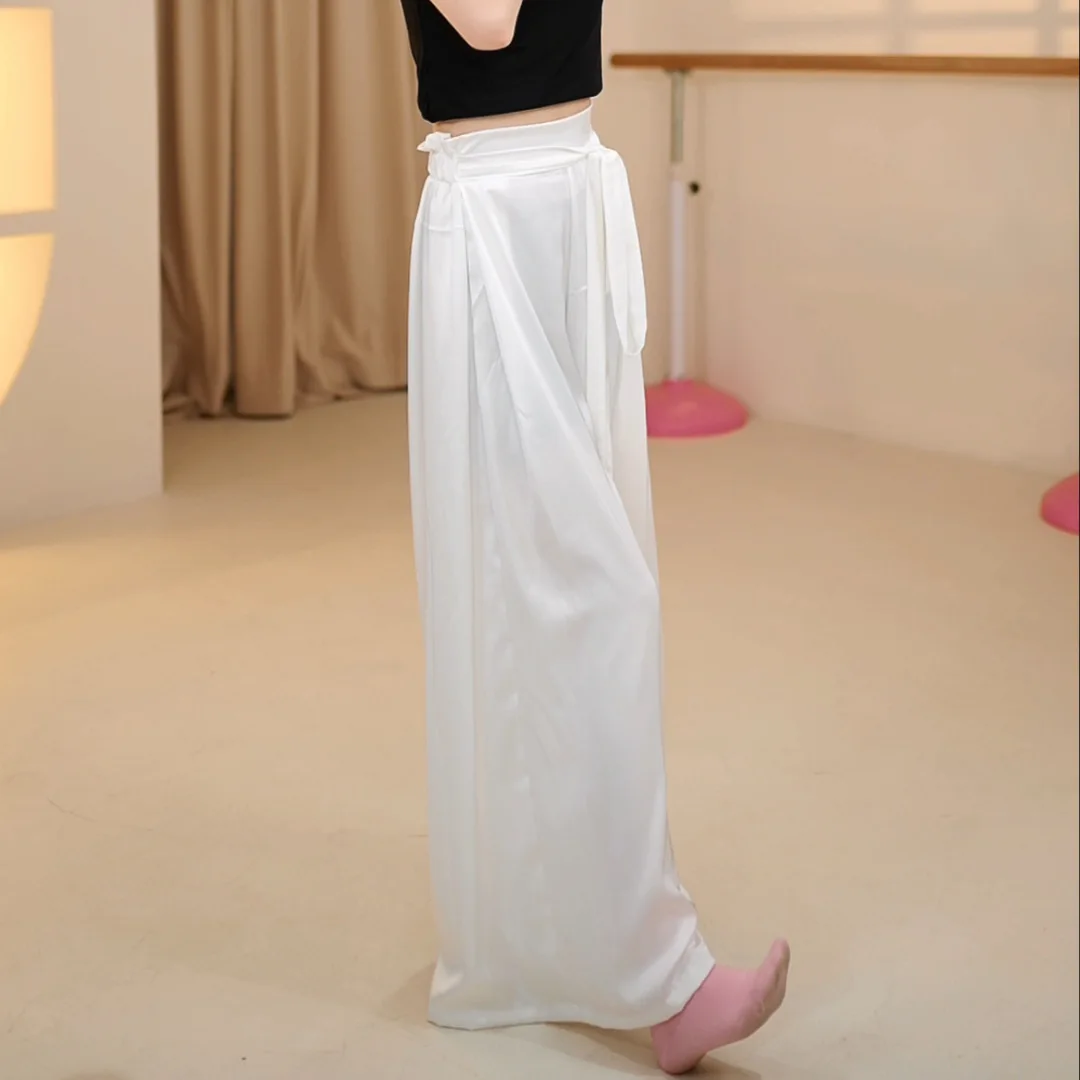 

Classical dance chiffon dance pants women's cheongsam body practice pants elegant wide-leg pants