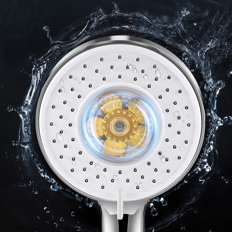 

Large Panel, Three Speed Turbocharged Shower Nozzle, High Water Output, Bathroom Shower,Faucet Replacement Part Shower Head