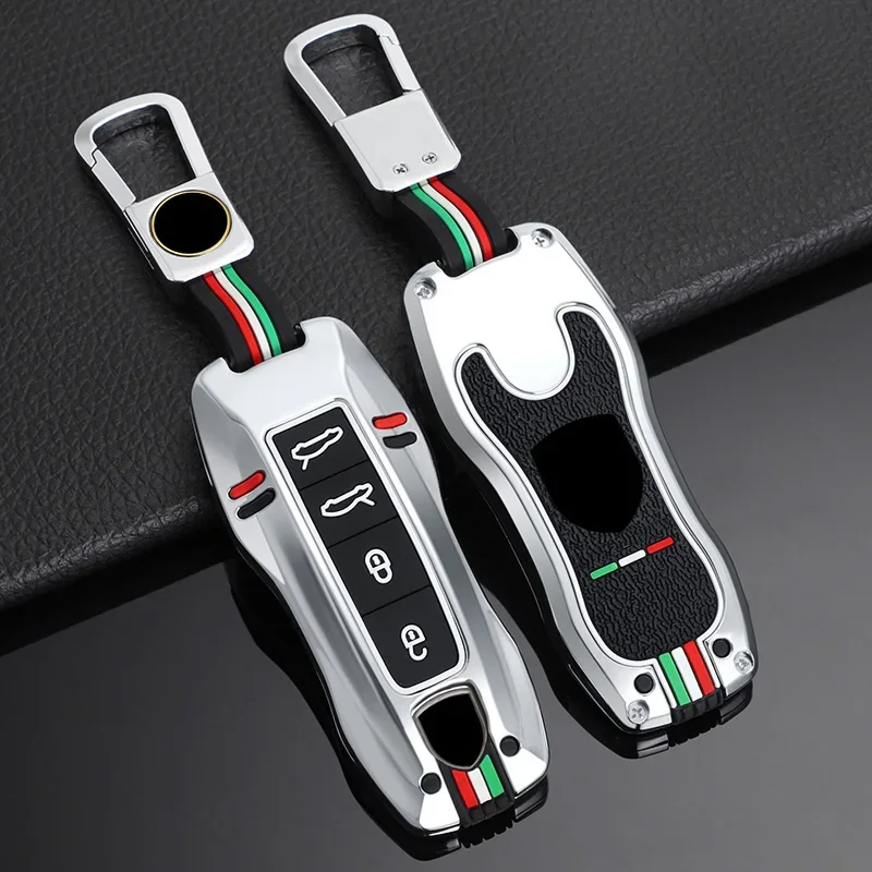 Tampa da caixa chave do carro da liga de zinco, Keychain, ajuste para Porsche, Cayenne 958, 911, Lepin, 996, Macan, Panamera, 997, 944, 924, 987, 987, GT3, Cayman 987