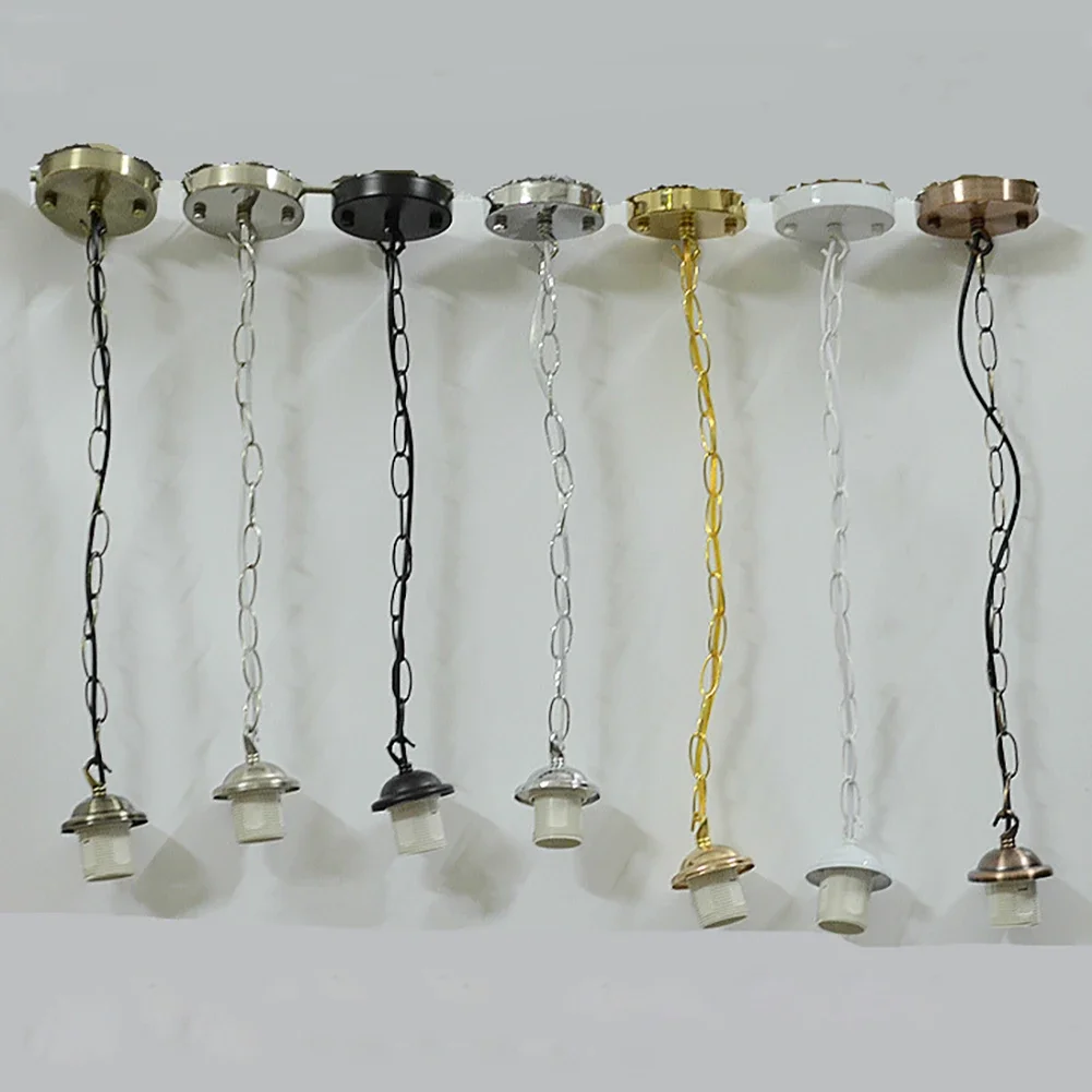 Retro Vintage Edison E27 Screw Bulb 110V 220V Ceiling Light Metal Iron Plating Lamp Bulb Holder Pendant Lighting Socket
