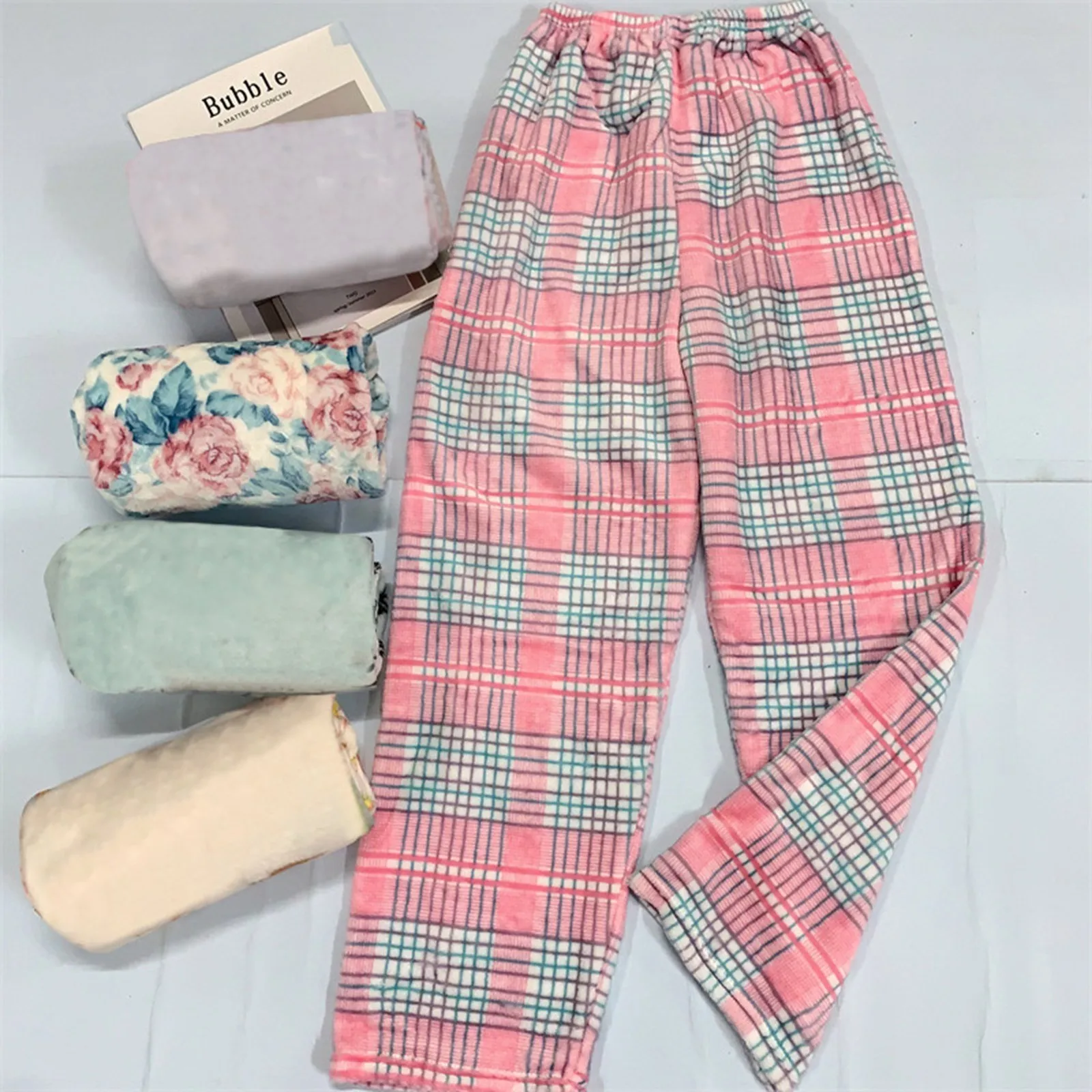 

Women's Comfortable Leisure Trousers Ladies Flannel Pajama Trousers Autumn And Winter Thickened Warm Leisure Home Trousers