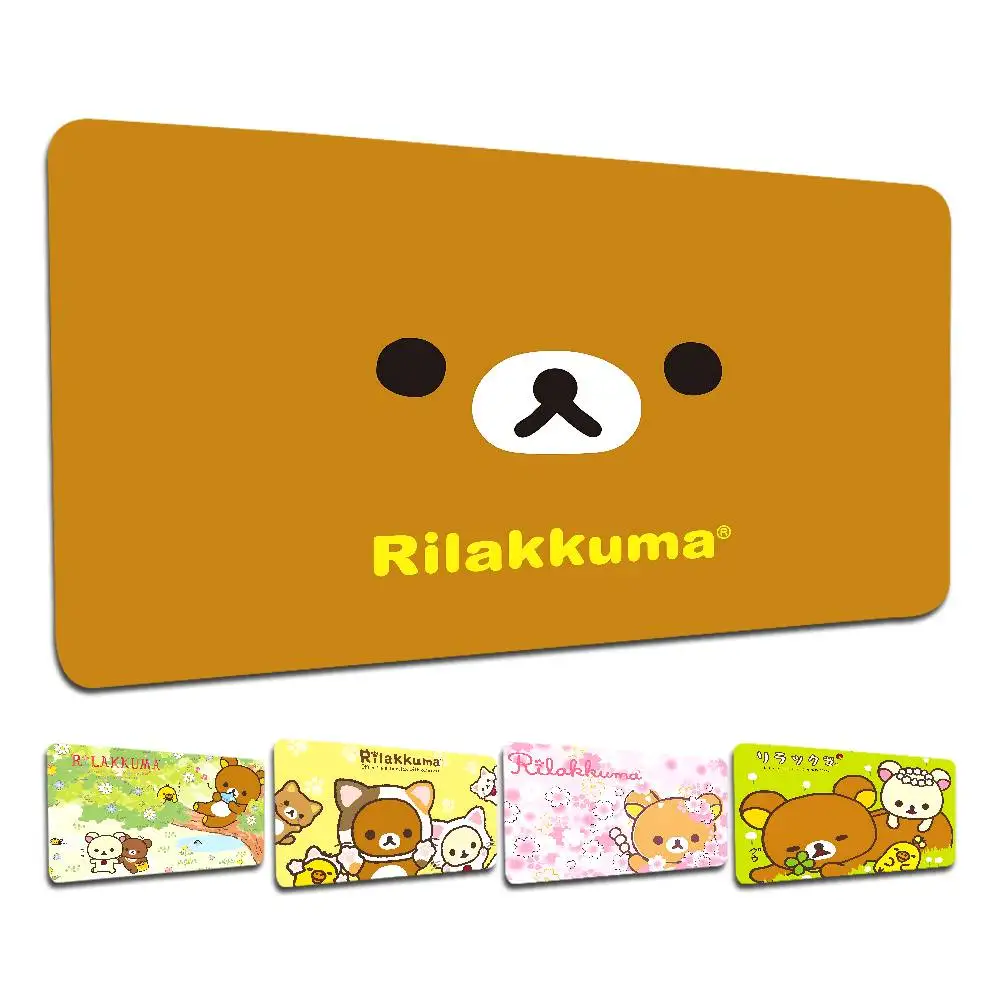 

R-Rilakkuma Anime Cartoon Extra Large Gaming Laptop Computer Desk Mat Mouse Pad Mouse Mat Notbook Mousepad Gamer For PC Desk Pad
