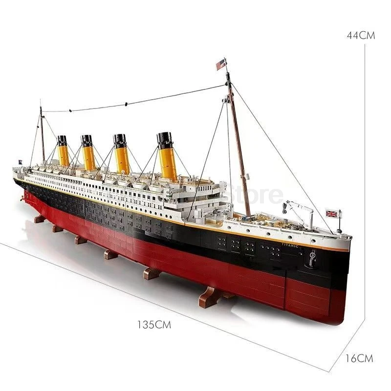 New 9090Pcs MOC Titanic Large Cruise Boat Building Blocks Ship Compatible 10294 Model Toys For Boys Adult Birthday Gifts