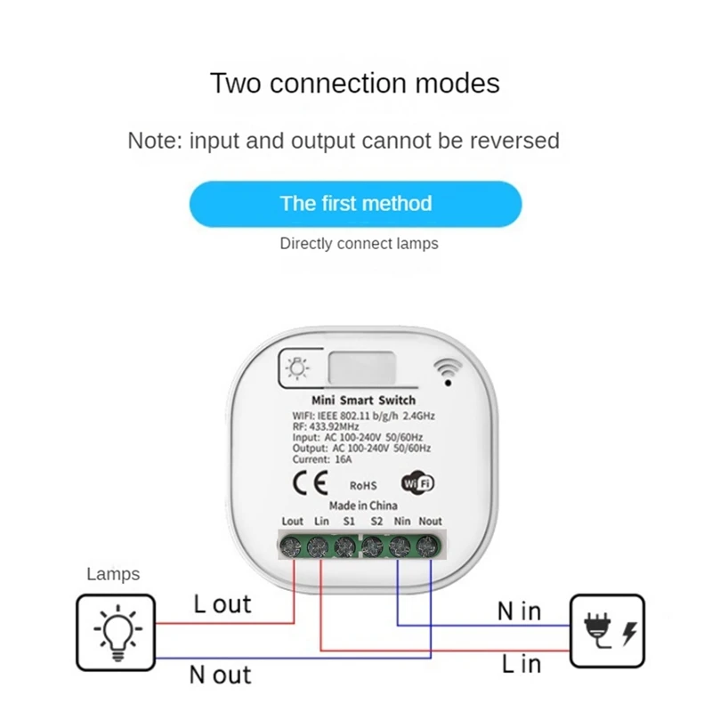 Tuya WIFI RF433 Receiver 16A Wifi Smart Wireless Switch 433Mhz Remote Control Smart Timer Switch For Alexa Google Home Durable