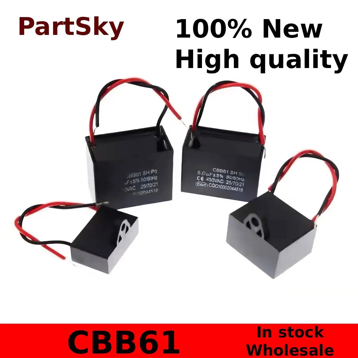 CBB61 Fan Starting Capacitor 450V 1/1.2/1.5/2/2.5/3/3.5/4/4.5/5/6/7/8/10/12/14/15/16/18/20/25UF For Range hood For 400V 500V