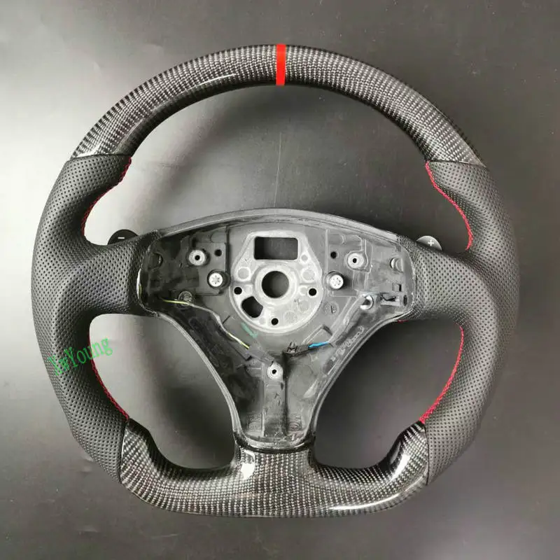 For Audi TT MK1 A4 A4L B6 B7 A8 D2 A6 C5 C6 A7 A8 D3 A8L (With Paddle Shifters) 100% Real Carbon Fiber Car Steering Wheel