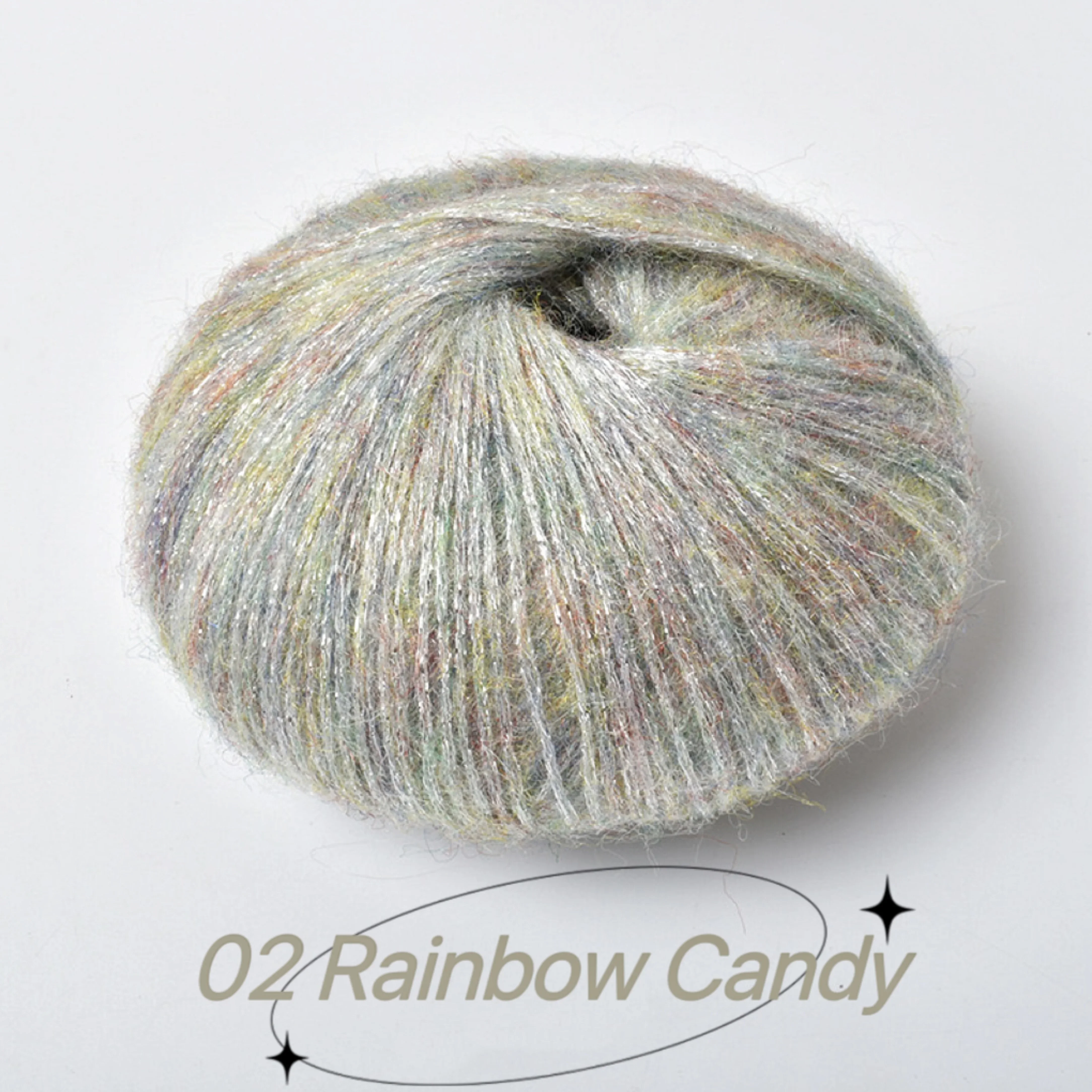 25g フラッシュモヘア糸 手編み用 ベビーウール 糸 25g