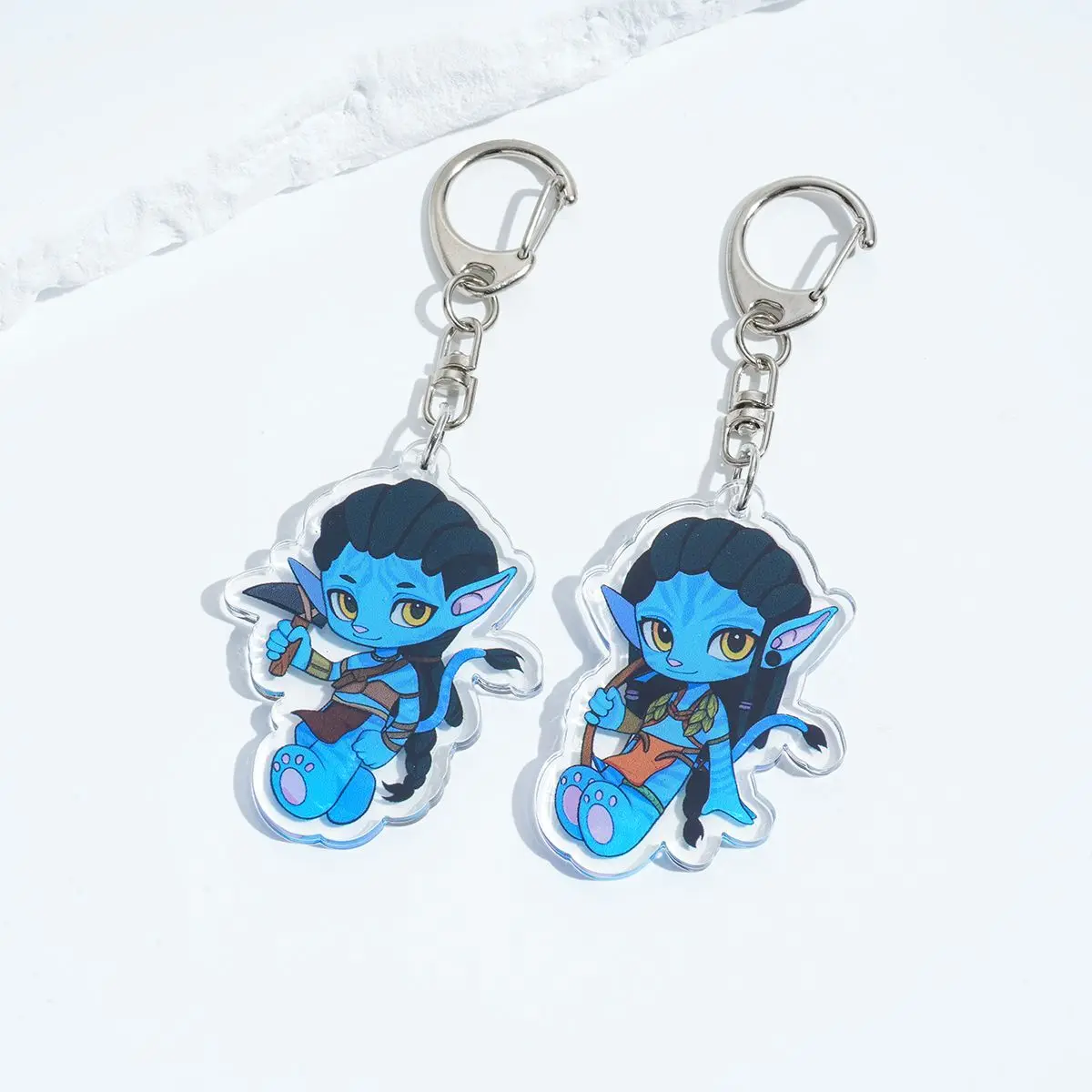 Acrylic Cartoon Anime Pendant Keychains Holder Car Key Chain Key Ring Phone Bag Hanging Jewelry Gifts Accessories Avatar