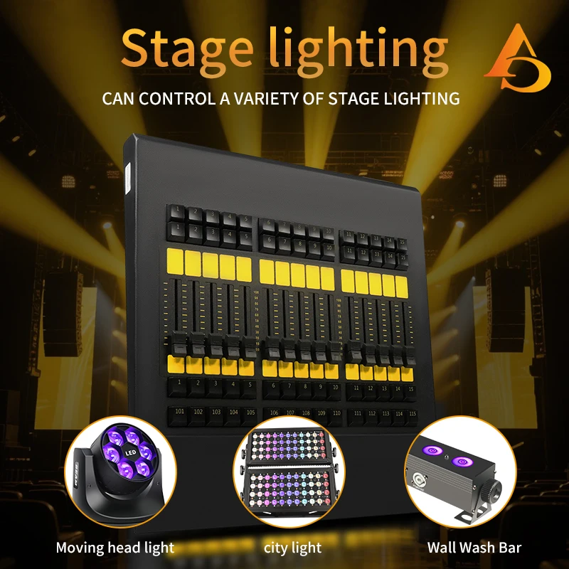 DMX MA2  console computer controller wing command wing stage lighting computer console including flight case