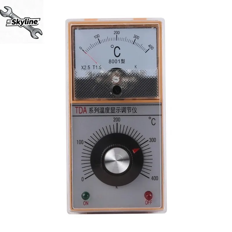TDA-8001 8002 Digital Display Temperature Controller, K/E/Pt100/Cu50 Type Thermocouple Thermostat