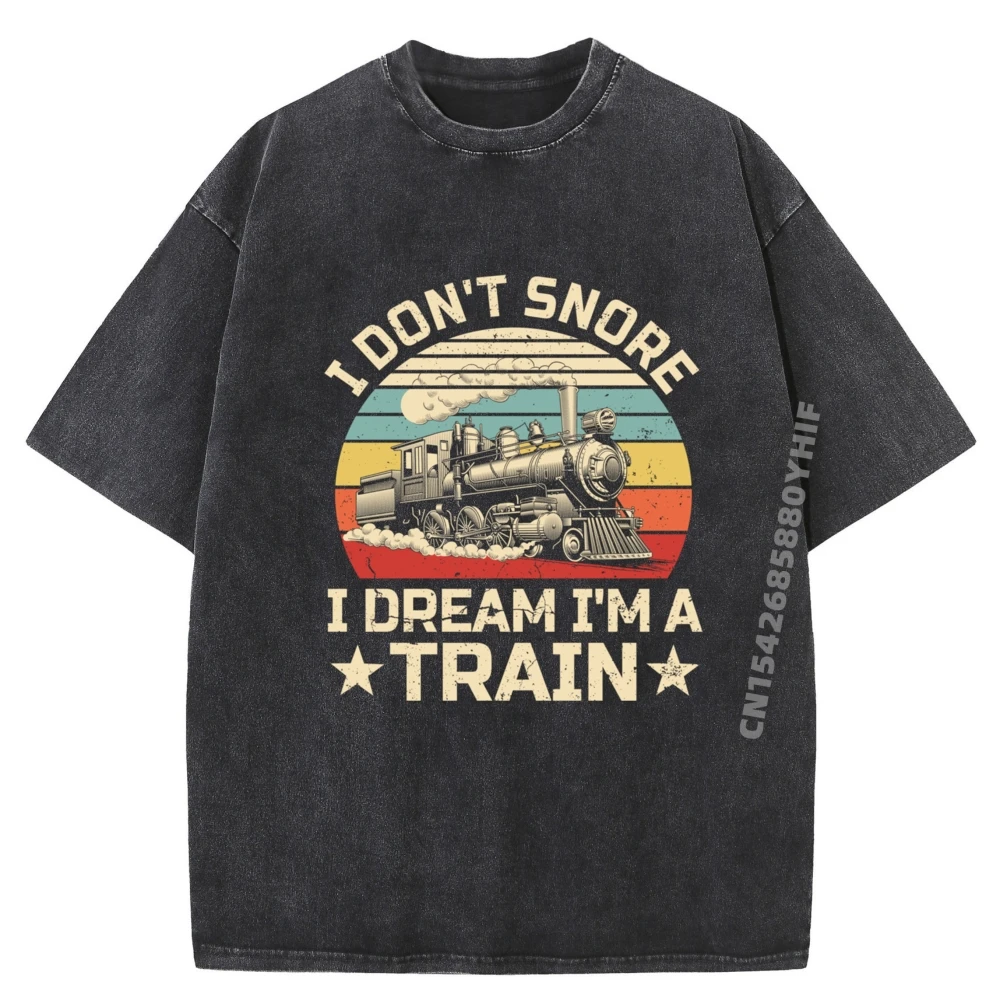 

Comfortable Mens Short Sleeve Vintage I Don T Snore T-shirt Man Casual Tees Newest Classic Washed Tops Shirt Gift Idea