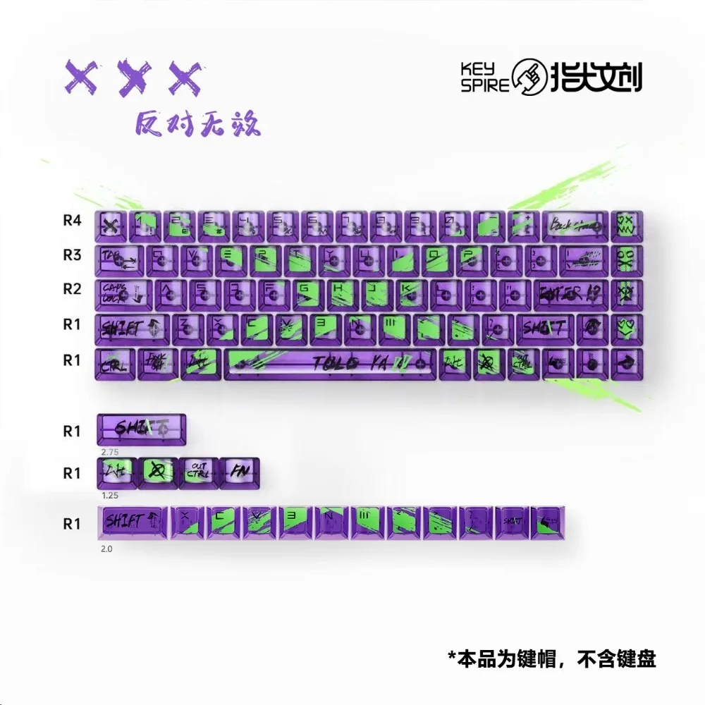 PC Keycaps Custom Cherry Profile Artisan Point Keycap Transparent Magnetic Axis Key Cap Mechanical Keyboard 60/64/68 Accessories