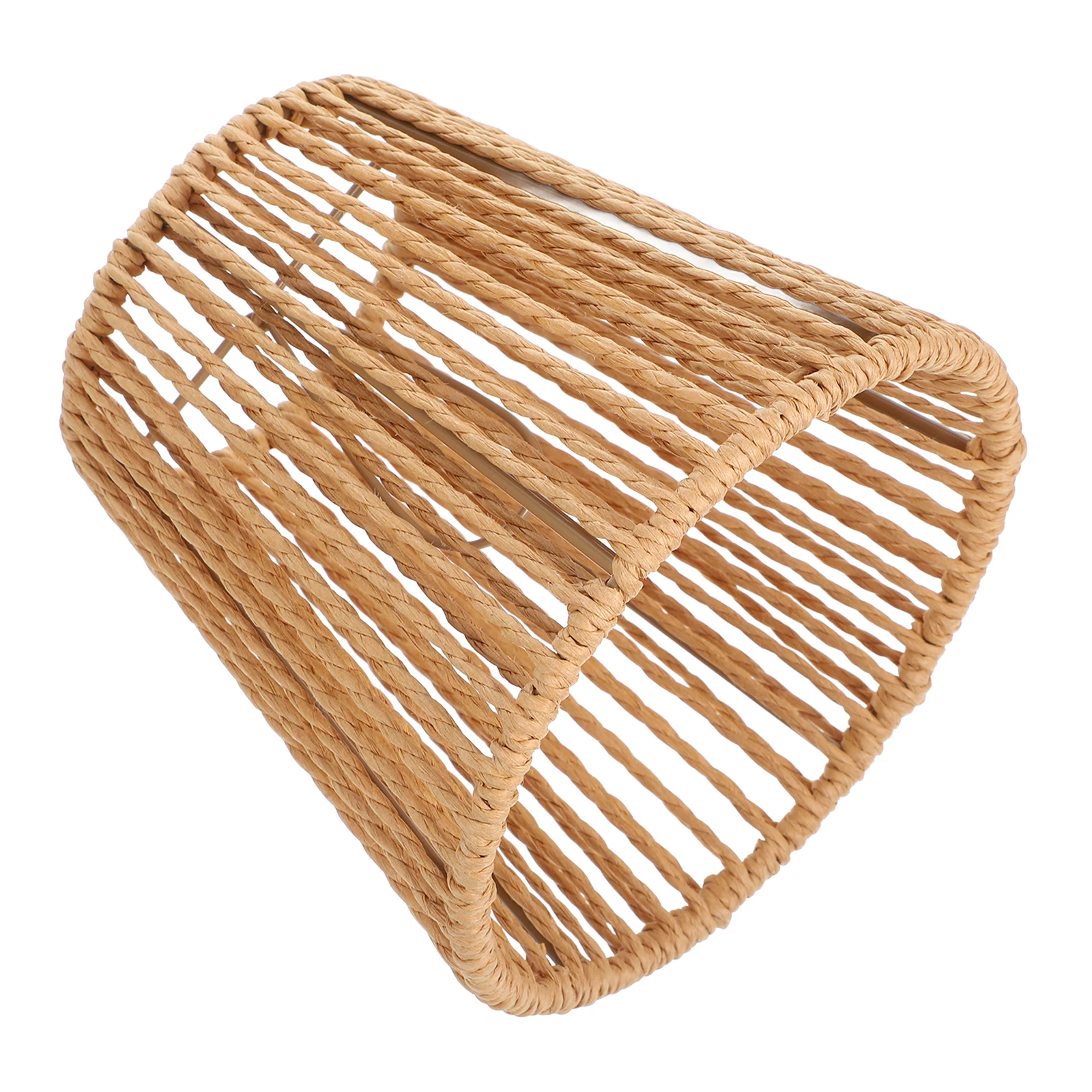 

Paper Rope Woven Lampshade Rustic Lightweight Ceiling Lamp Cover Replacement for Pendant Light Indoor Light Cover Warm