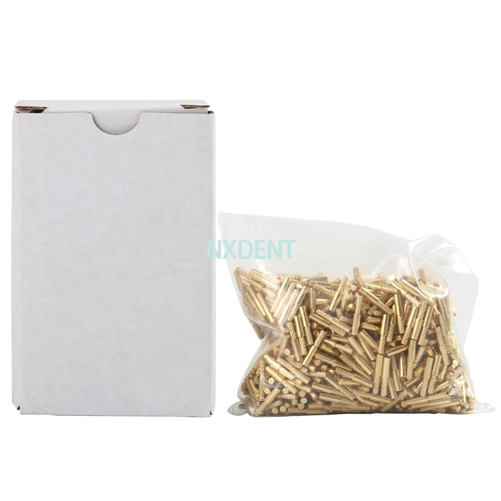 1000pcs/bag Dental Copper Pins lab Solid Plate Nail Brass Nail Pin Used with Pindex 3*14mm