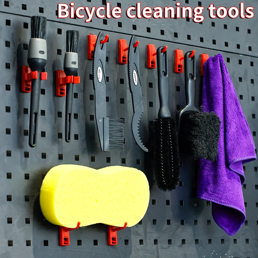 

8pcs Bike Clean Brush Kit Bike Cleaning Brush Set Bicycle Cleaning Brush Tool for Mountain Road City BMX and Folding Bike