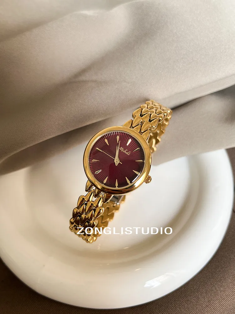 Retro-Style, Sophisticated Stainless Steel Strap Women'S Watch, A High-Quality And Stylish Timepiece, A Perfect Gift For Ladies.