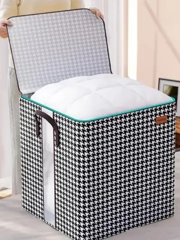 Quilt Storage Box Dustproof Organizers Non-Woven Wardrobe Space Saving Bag House-Moving Bedding Box Storage Organization
