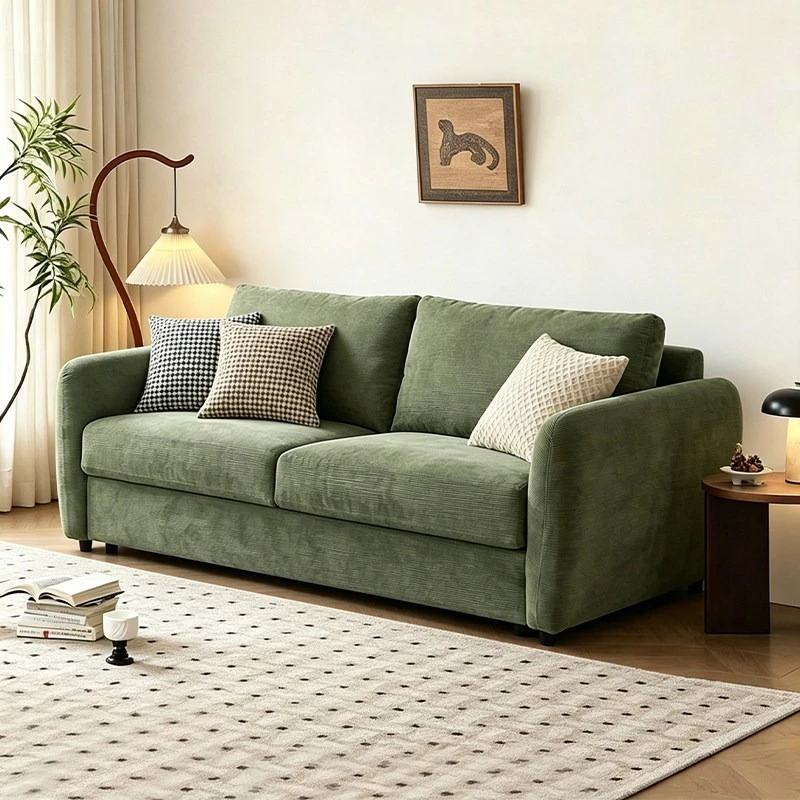 Small apartment convertible sofa bed Multifunctional sofa bed with soft mattress