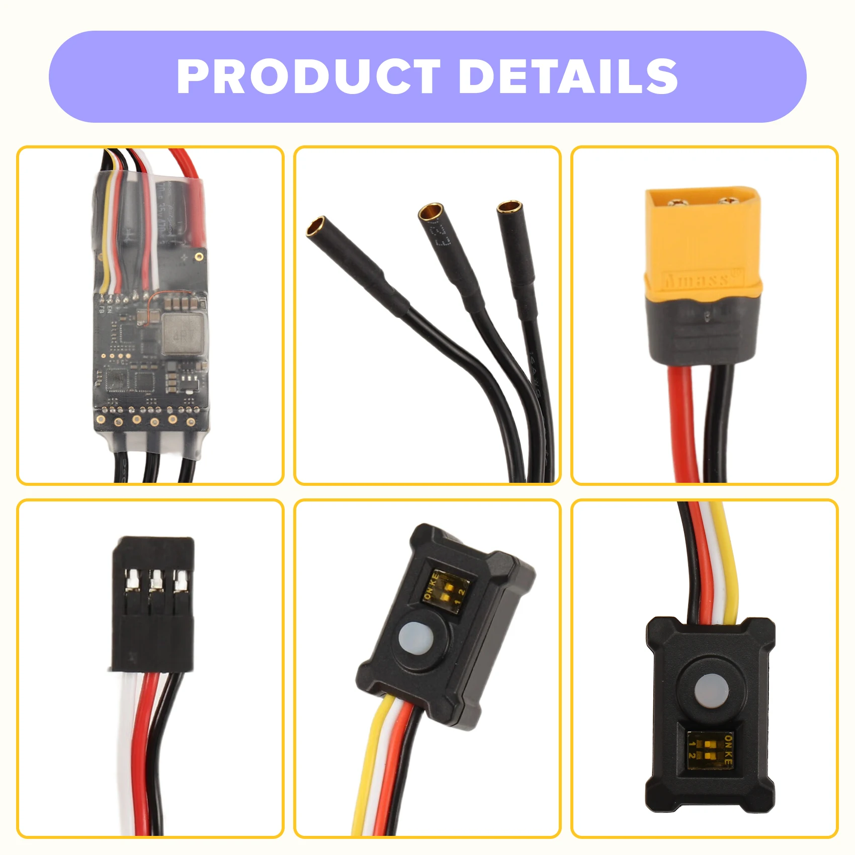 

GROCE-RC AM32 ESC Внешний бесщеточный двигатель с открытым исходным кодом 80A ESC для RC Crawler Axial SCX10 Traxxas TRX-4 TRX-6
