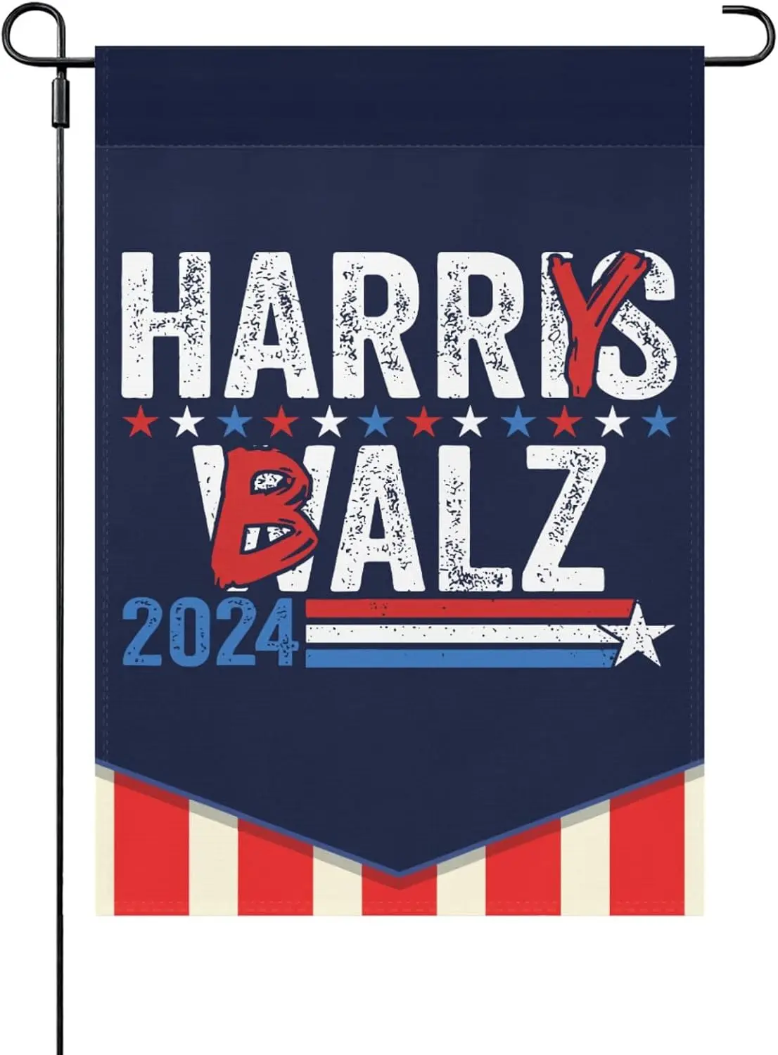 Harris Walz 24 Balz 2024 Yard Flags One Size Double Sided, Cute Funny Garden Flags One Size Pool Garden Flags