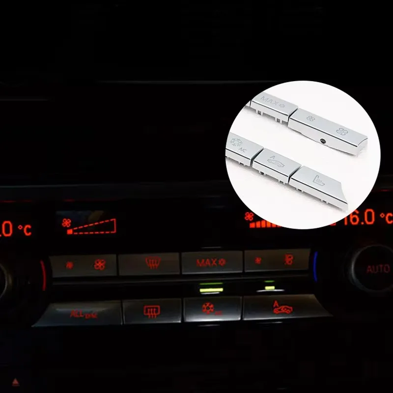 For BMW F10 F11 F07 F06 F12 F13 F01 F02 Car Styling Multimedia Air Conditioning CD Panel Button Cover Interior Buttons Sticker