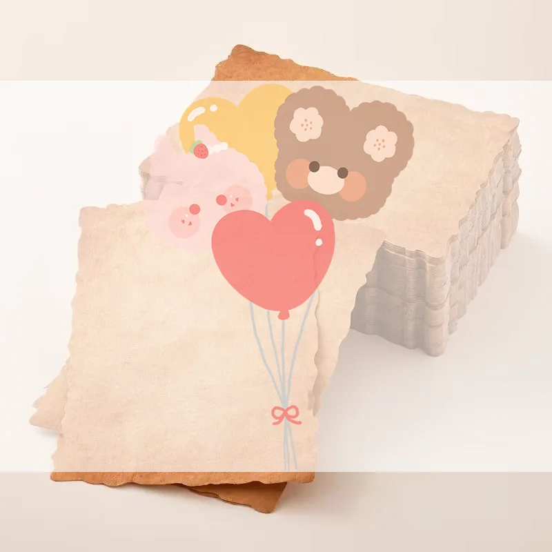 20 Pcs Retro Vintage Writing Paper Letter Papers Old Europe Style Romantic Brown Papers Scrapbooking Collection Papers