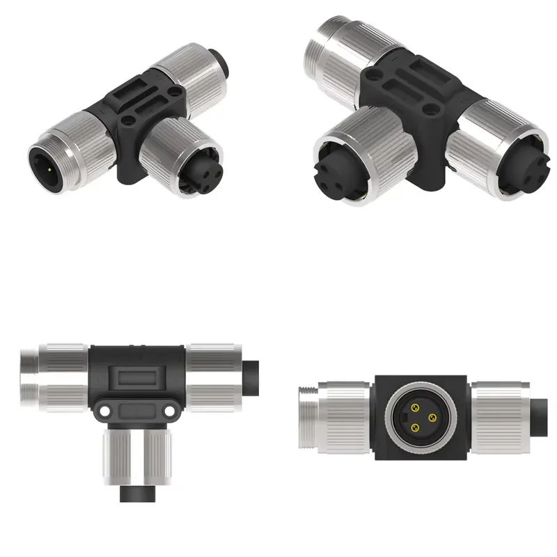 for 1-3/8 Sensor Connector IP67 Waterproof 600V Splitter Plug Threaded Connector 2m Cable 4 Pin Connector