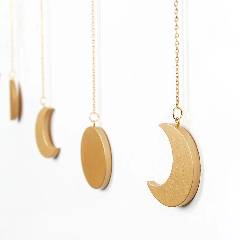 Moon Shining Phase Garland Decoration Chains Boho Gold Wall Hanging Ornaments Support Dropshipping Decoracion Habitacion