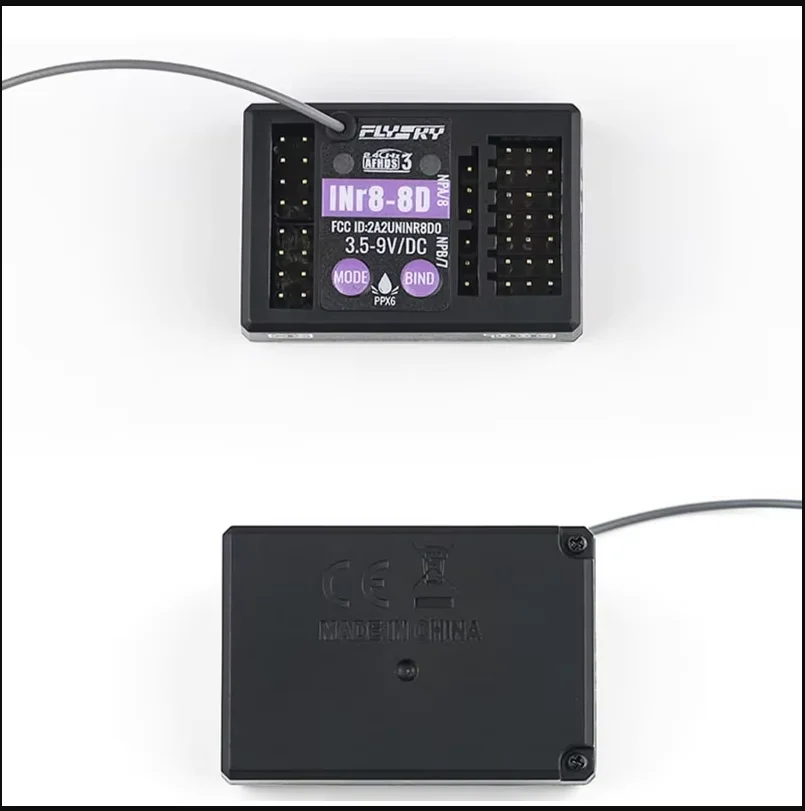 Flysky INR8-8D INR88D Receiver Eight Channel Third Generation Receiver 2.4G Receiver Upgrade for RC Car Flysky Transmitter