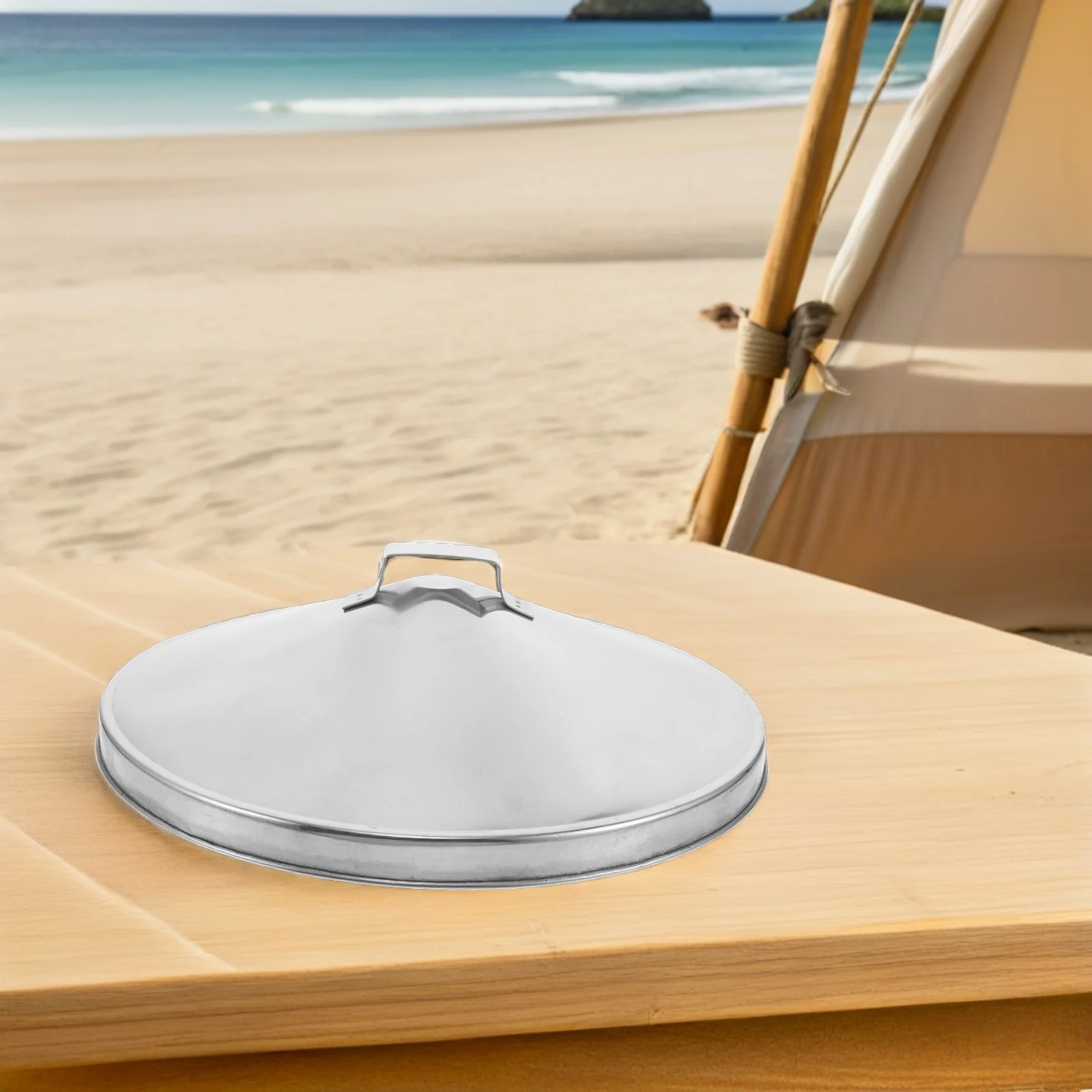 Copertura per braciere Protezione impermeabile per coperchio per patio esterno Protezione rotonda nera da 42 pollici resistente ai raggi UV per camino da giardino