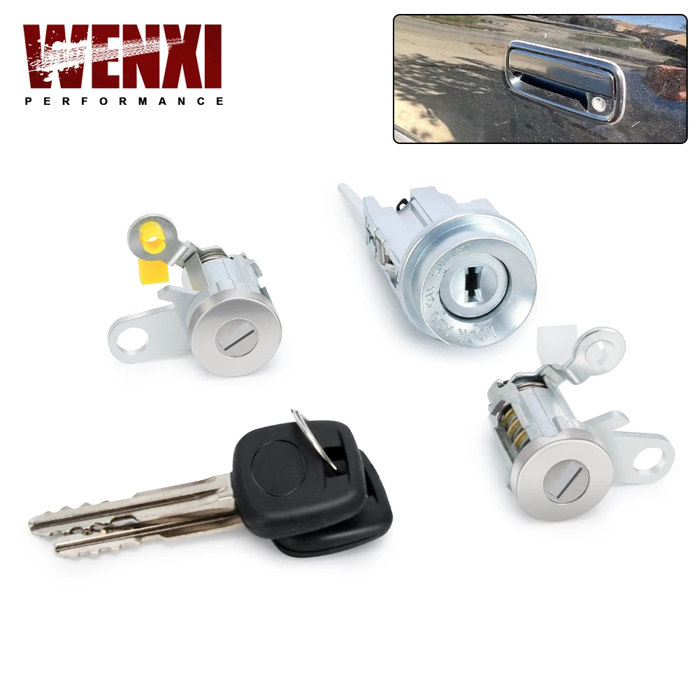 Door Lock Cylinders Set & Ignition Switch with Keys For 95-04 Toyota Tacoma 4Cyl 2.4L 2.7L 6Cyl 3.4L 6905135070/ 6905235070