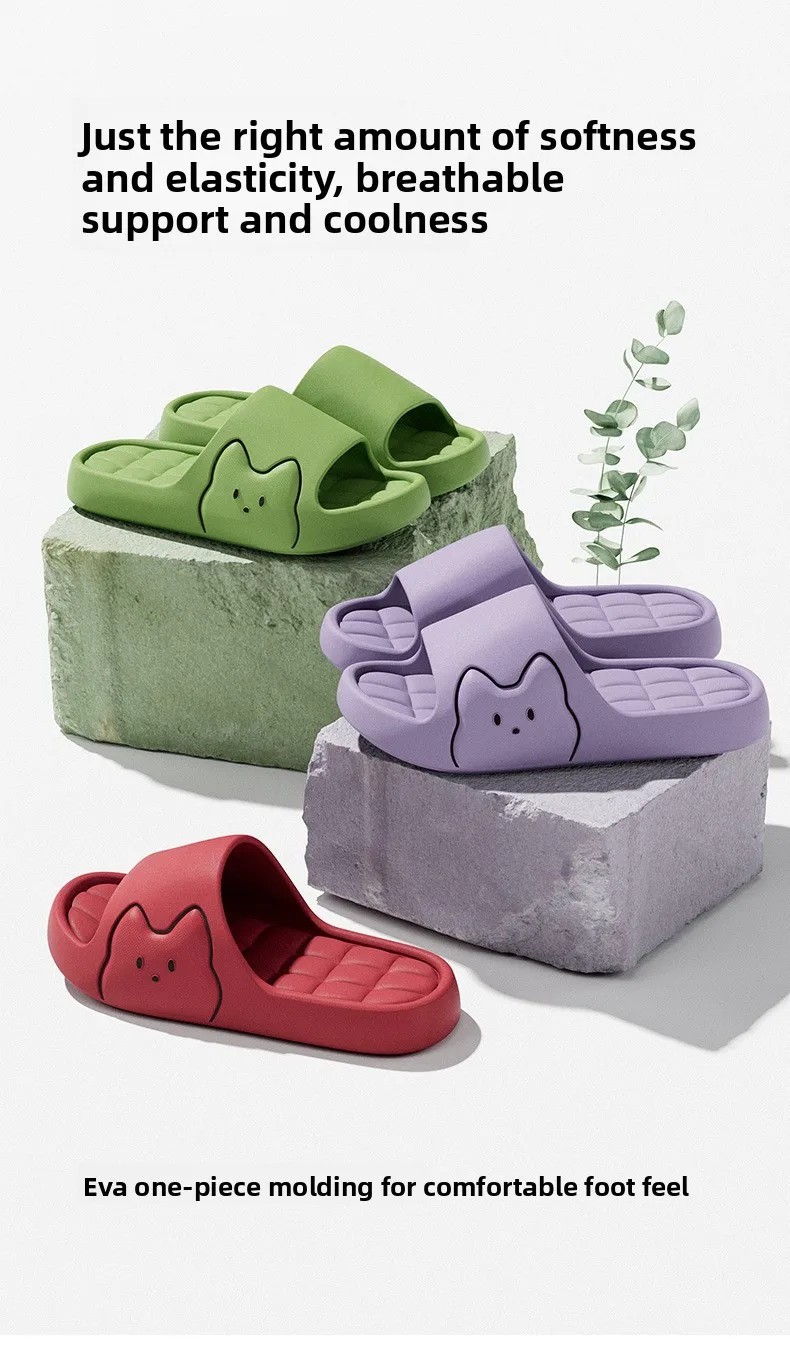 Rutschfeste Badesandalen für Zuhause, EVA-Hausschuhe mit weicher Sohle für Damen und Herren, leichte, atmungsaktive und geruchsneutrale Outdoor-Slipper – Detail 1