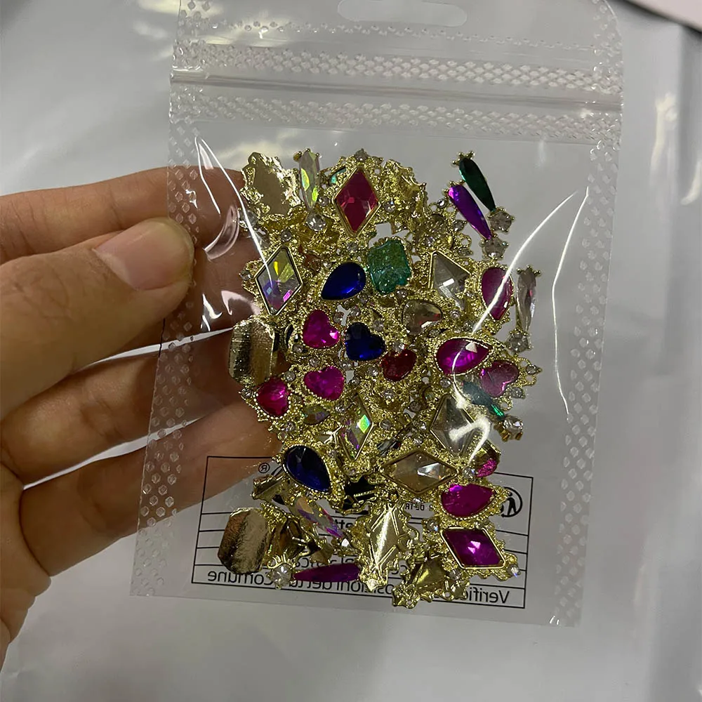 3Dクリスタルラインストーン,混合デザイン,合金宝石,アクリルネイル用チャーム,光沢のあるジュエリー,DIYアクセサリー,豪華,60個