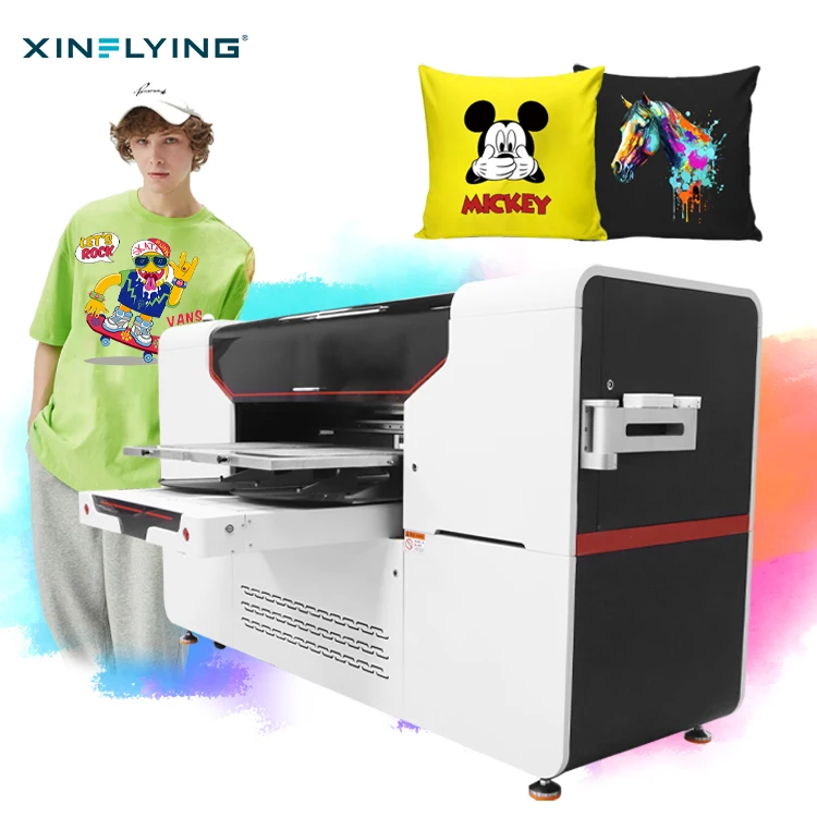 Industrial a3 size multifunction printer dtf dtg printer t-shirt multi-size optioned 4pcs eps i3200 heads with 1piece/min speed