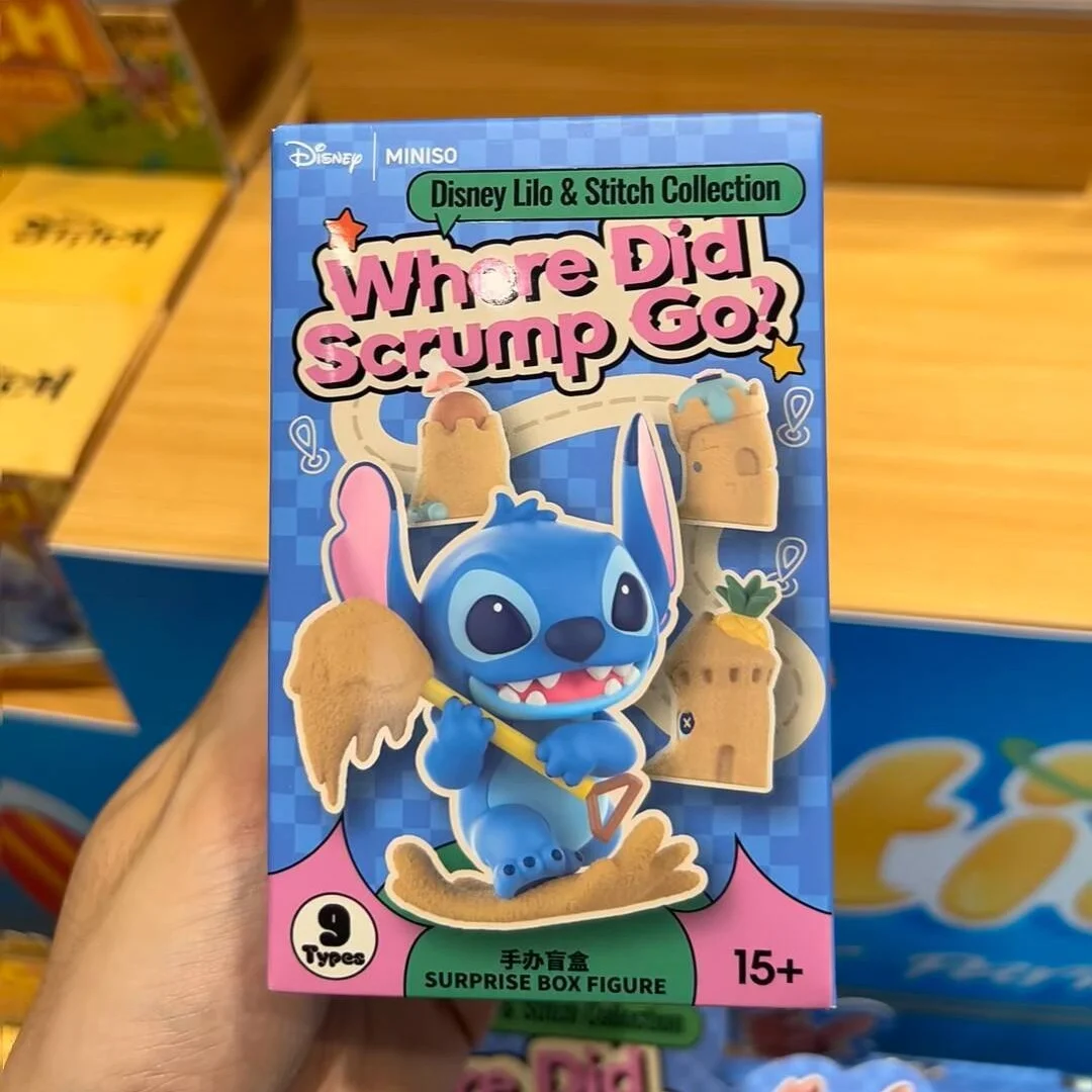 

Miniso Stitch Where Scrump Go Series Kawaii милая кукла слепая коробка тайна Коллекционное украшение для рабочего стола подарок на день рождения игрушка