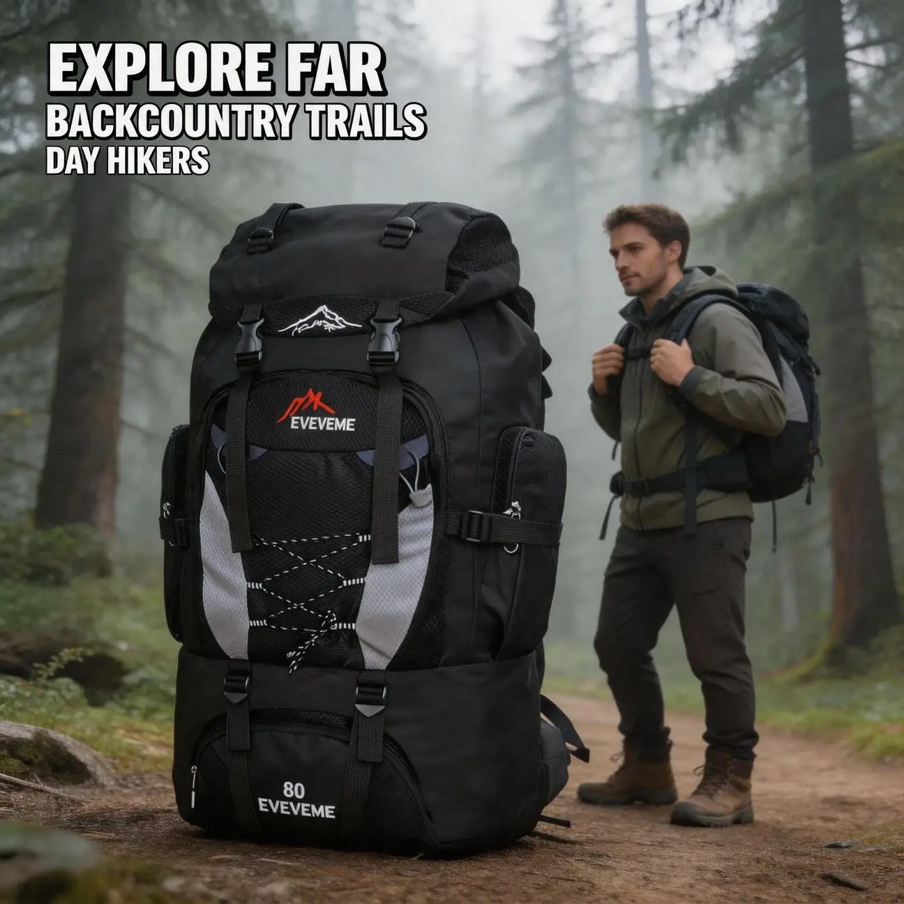 New Hiking Backpack Outdoor Mountaineering Camping Lightweight Design
