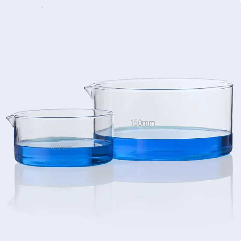 口付きガラス結晶化皿と平底丸皿-60-70-80-90-125-100-125-150-180-200mm