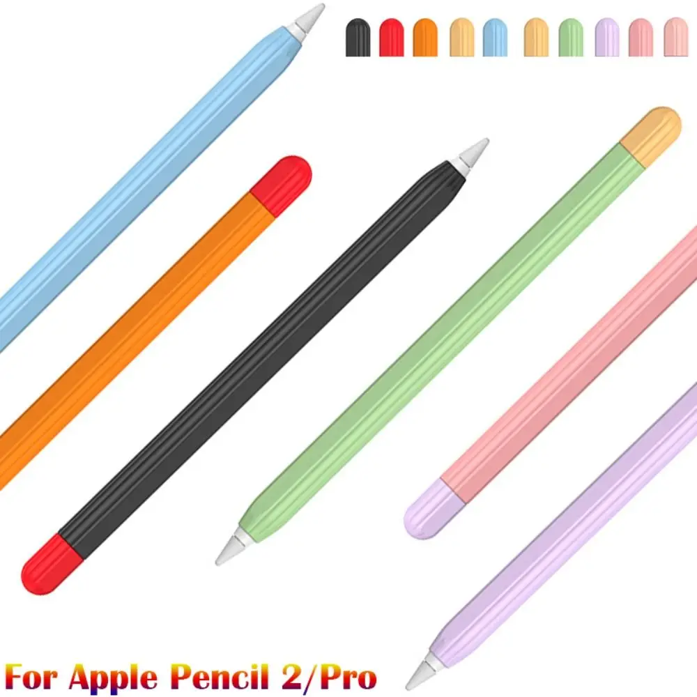 Liquid Silicone Tablet Pencil Case 2nd Gen Shockproof Touch Screen Pen Cover Waterproof Colorful for Apple Pencil 2/Pro