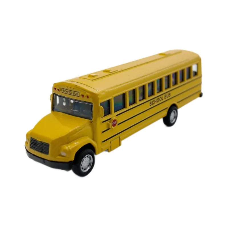Modèle de voiture en alliage pour enfants, échelle 1:30, Bus scolaire américain, modèle de véhicule moulé sous pression, jouets de Bus scolaire à inertie créative