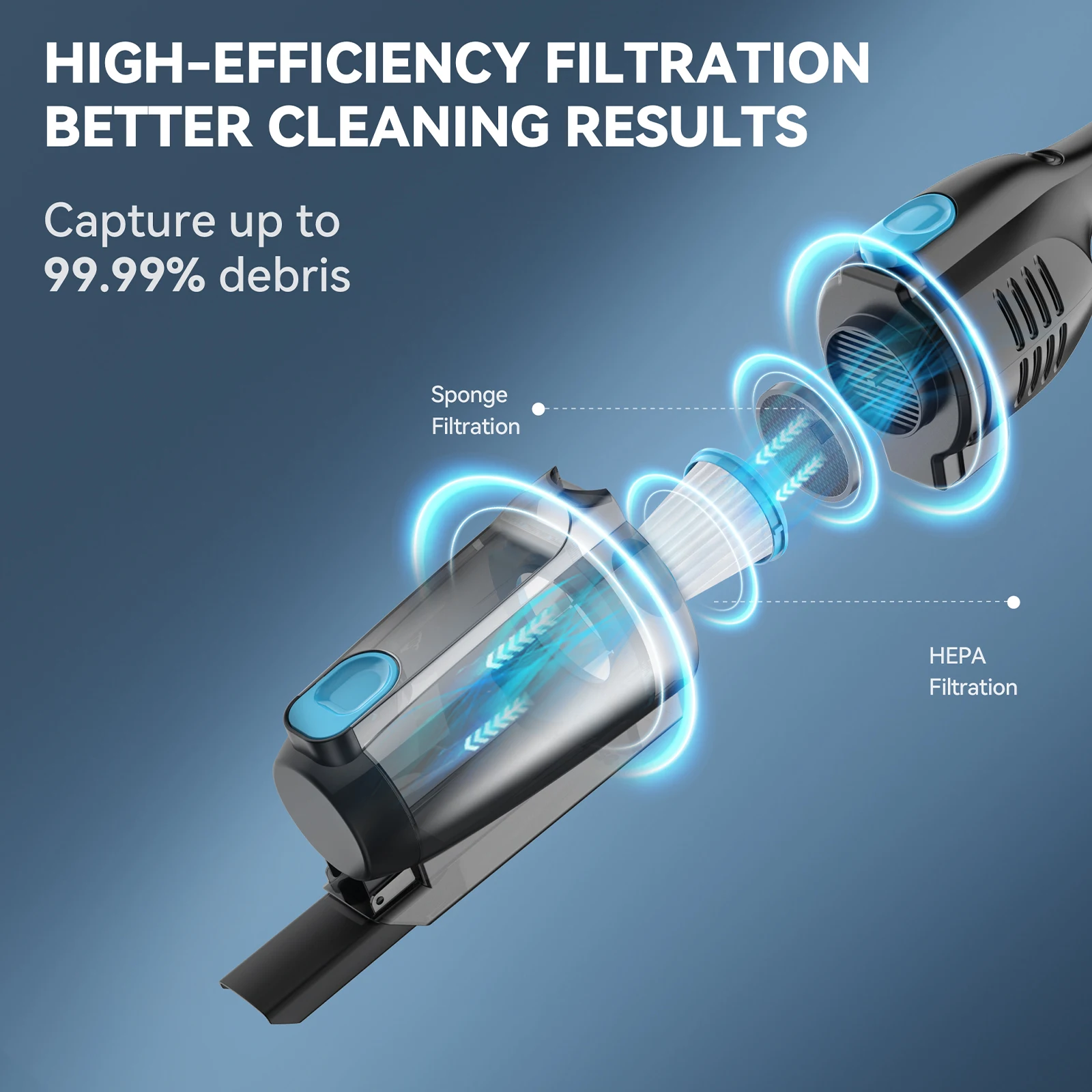 مكنسة كهربائية سلكية R6X، سلك طويل 5 أمتار 3 في 1 مكنسة كهربائية سلكية خفيفة الوزن تستقيم لتنظيف المنزل
