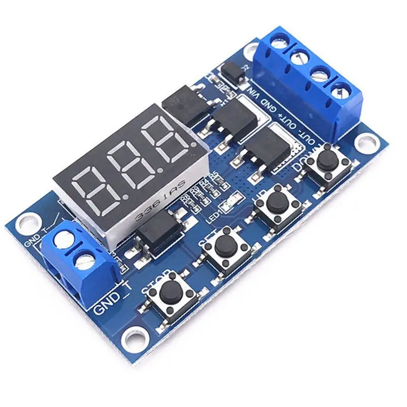 4Pcs DC12-24V Dual MOS Digital Time Delay Relay Trigger Cycle Timer Delay Switch Circuit Board Timing Control Module-AT30