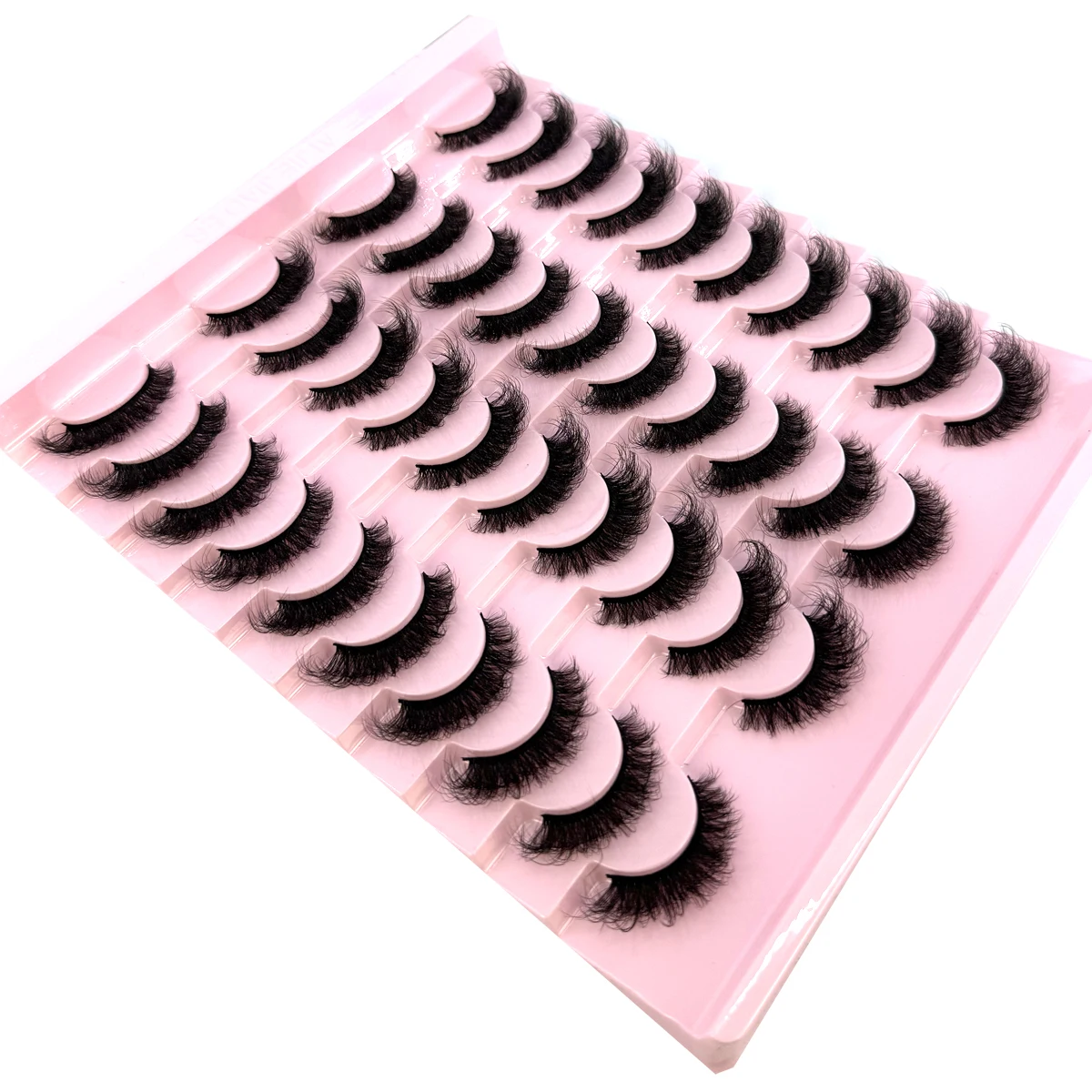 Dropshipping 20 pairs Wholesale Natural Wispy 3d Mink False Lashes Makeup Mink Fake Eyelashes With Soft Band Make-up For Women