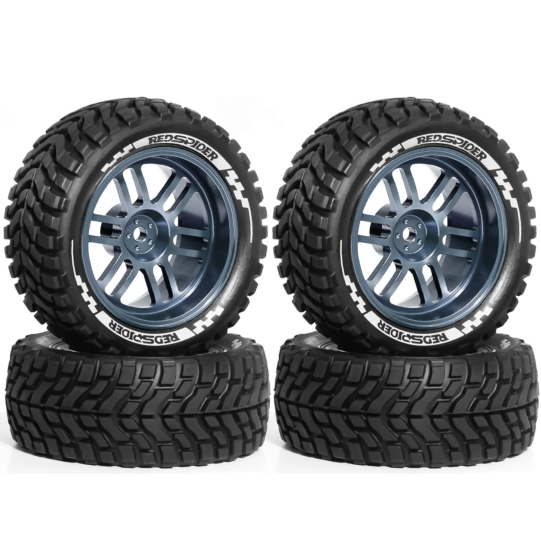 Velg Mobil RC On-road Drift 1/10, Hub Logam, Pelek Logam, Ban 4pcs untuk Mobil RC 1:10 HSP 94122 Tamiya XV01 TT02 HPI Ky