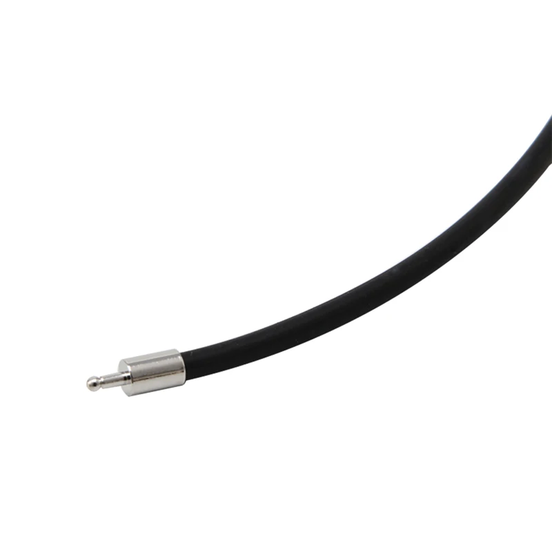 Colar cordão borracha 16 polegadas 3 mm com joias fecho aço inoxidável