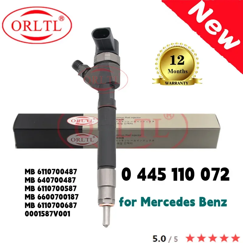 

NEW 0445110072 Diesel Injector 0 445 110 072 FOR Mercedes Benz 6110700587 6600700187 6110700687 0001587V001 6110700487