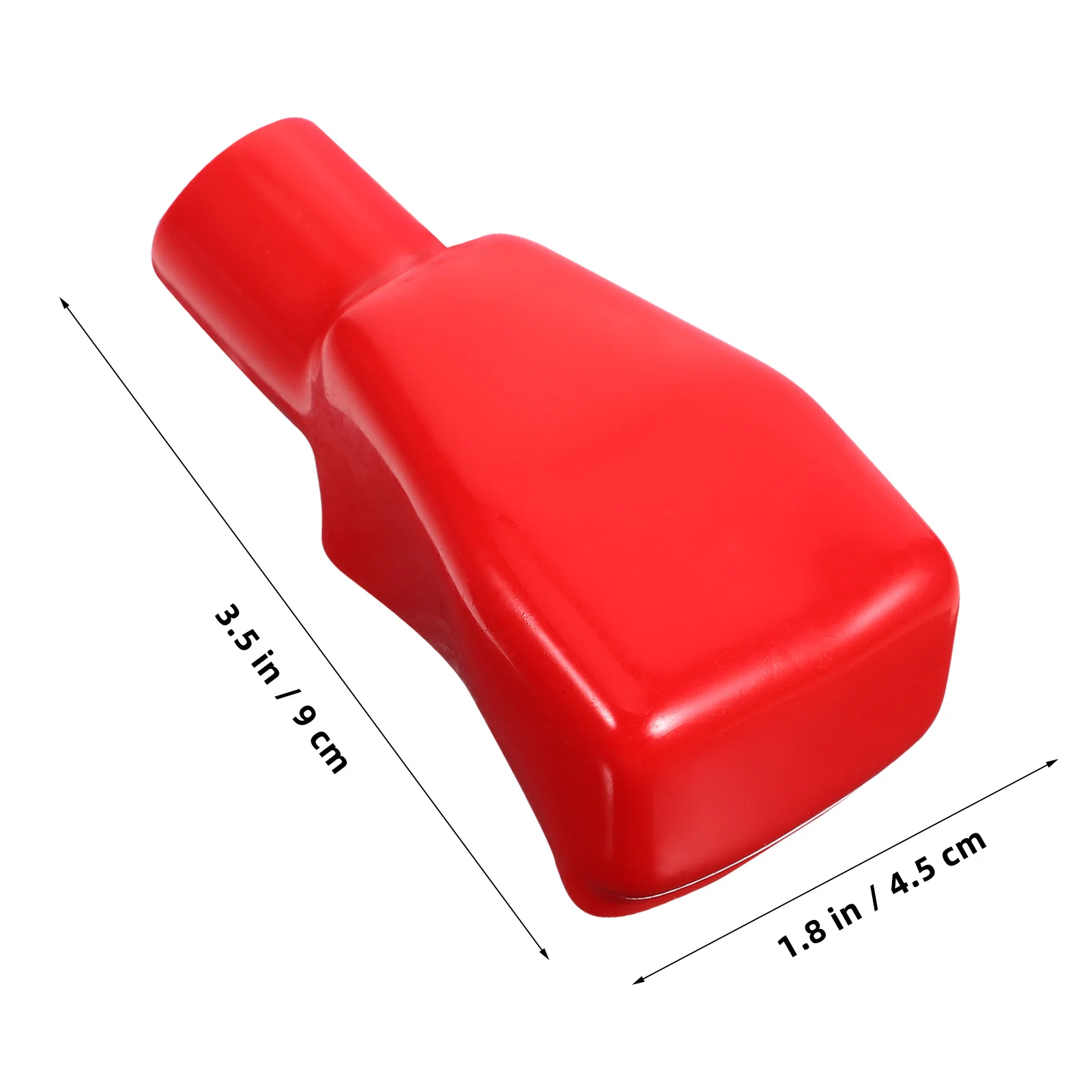 

2 pcs Car Terminal Covers Red Size L Durable Pvc Insulating Caps For Auto Motorcycle Truck Universal