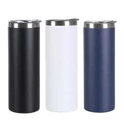 600ML Stainless Steel Vacuum Insulated Tumbler with Lid , Reusable BPA Free Travel Mug 20OZ